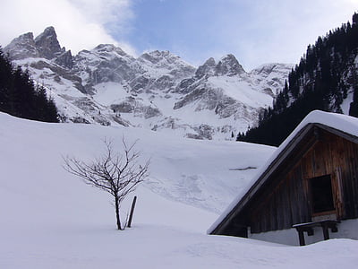 winter, mountains, wintry, snow