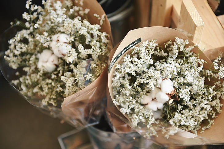 ดอกไม้, ช่อดอกไม้, ของขวัญ, พวง, กระดาษ, งานแต่งงาน, ดอกไม้