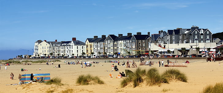 Barmouth, Playa, país de Gales, Galés, junto al mar, arena, agua