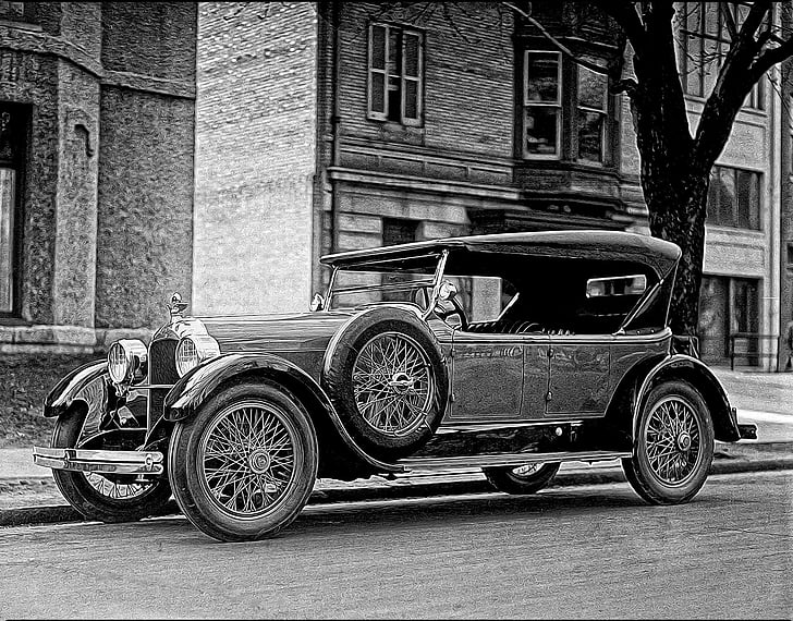 antīkas automašīnas, dusenberg, 1923., klasisks auto, vīnogu novākšanas