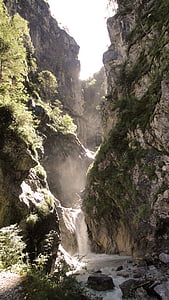 vodopád, alpské, vlhká, Příroda, voda, toku, chlad