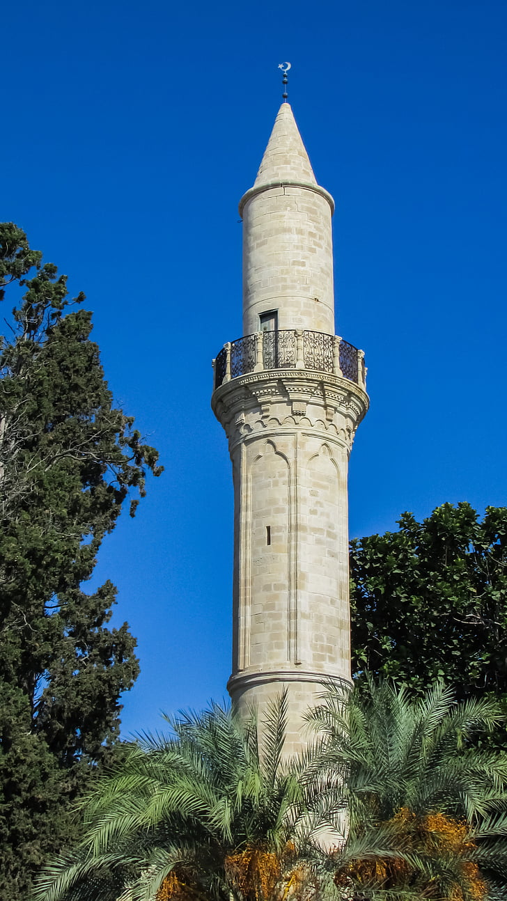 Minaret, mešita, Architektura, Osmanské, Islám, náboženství, Larnaka