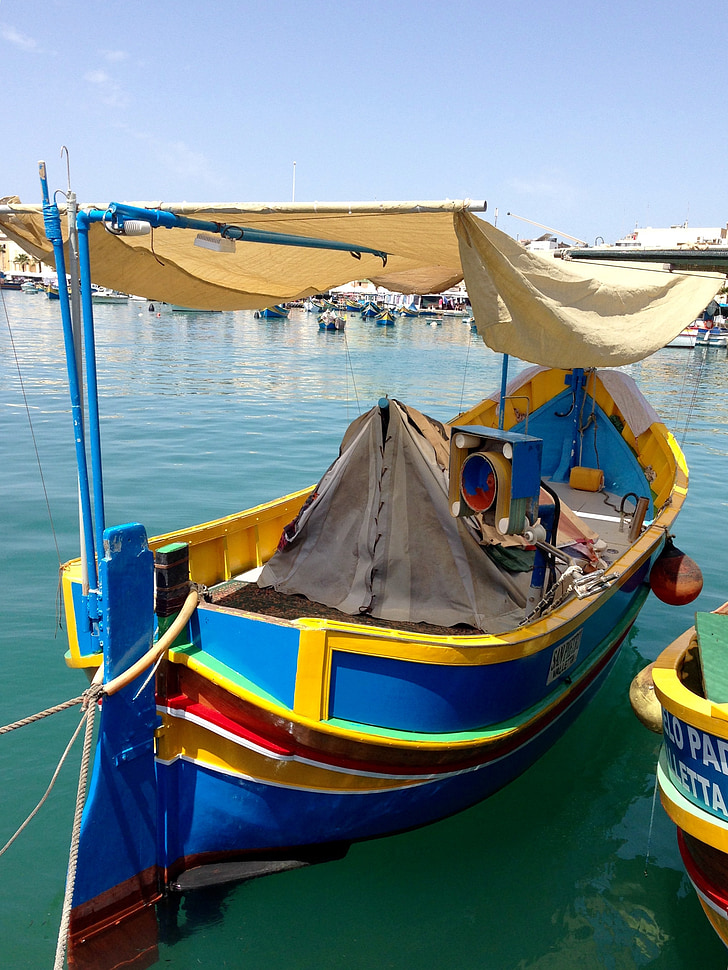 barca, Malteză, colorat, Malta, pescuit