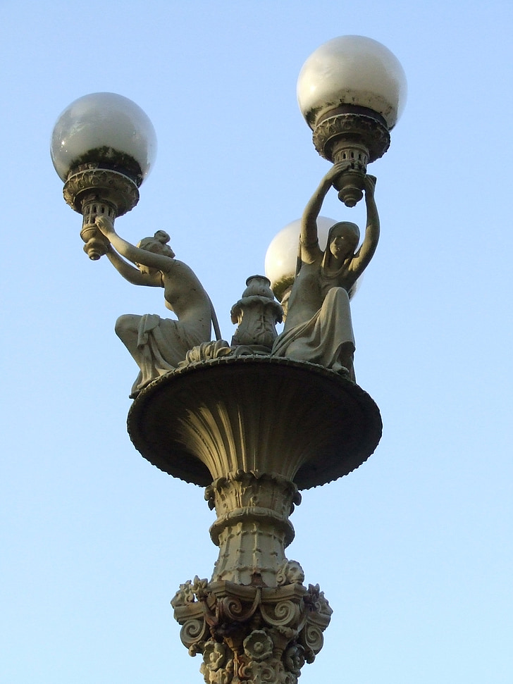 lantern, figures, light