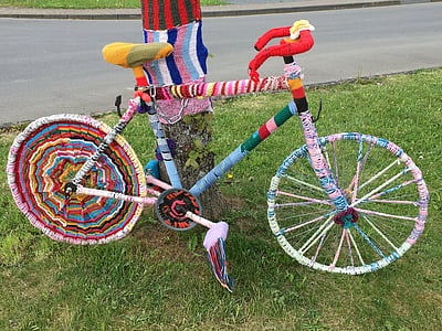 bicicleta, de malha, colorido, maduras, bicicleta, desporto, andar de bicicleta