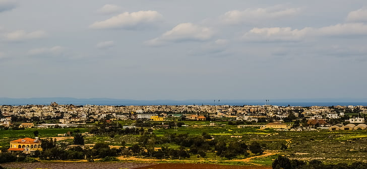 Kypr, Paralimni, město, Celkový pohled