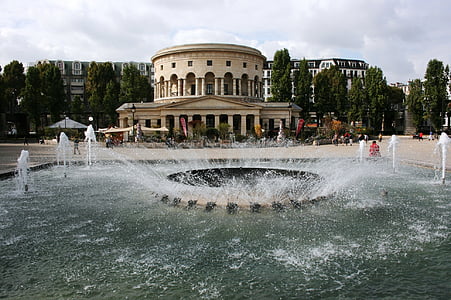 Bassin de la villette, Pariisi, Rotonde, suihkulähde, arkkitehtuuri, kuuluisa place, vesi