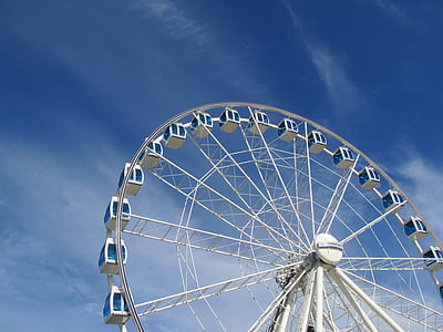 helsinki, attraction, finnair sky wheel, ferris Wheel, wheel, fun, blue