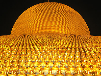 dhammakaya pagoda, mer enn, millioner, budhas, gull, buddhisme, Wat