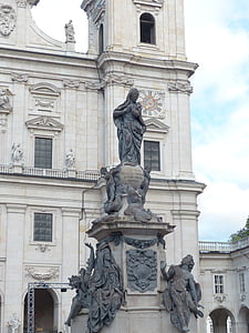 Marian kolonne, søyle, figur, Wolfgang hagenauer, Johann baptist hagenauer, hovedfiguren, verden
