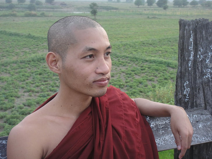 Mnich, Myanmar, religia, Buddyzm, Birmy