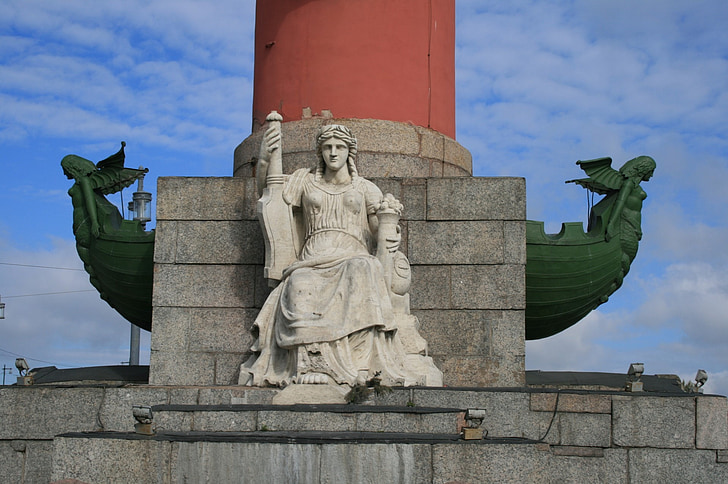columna, rostral, d'alçada, vermell, marítim, Marina, victòries