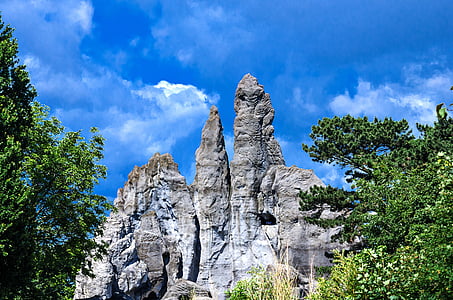 zoo di Hagenbeck, montagna, roccia, montagne, sondaggio, paesaggio, natura