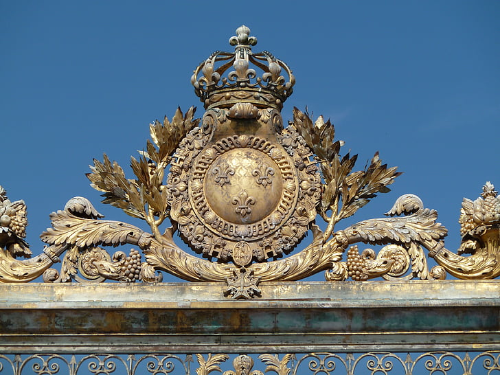 Versailles, obiettivo, ornamento, ingresso, re sole, oro, Corona