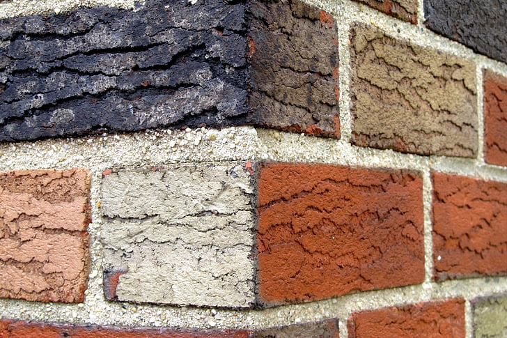 tijolo, parede, vermelho, parede de tijolo, fundo da parede de tijolo, velho, textura