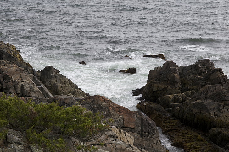 海岸, 高アングル ショット, 自然, 海, 岩の形成, 岩, ロッキー ・ マウンテン
