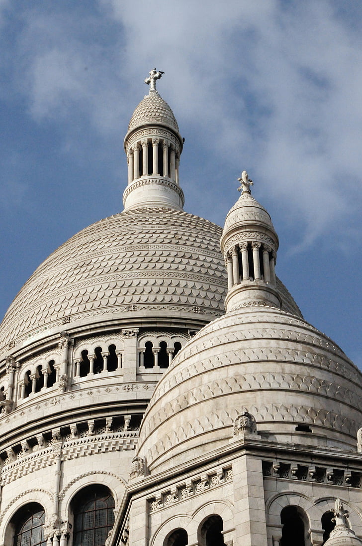 Bazylika Sacré-coeur, Bazylika, Pomnik, Montmartre, Paryż, Kościół, Architektura