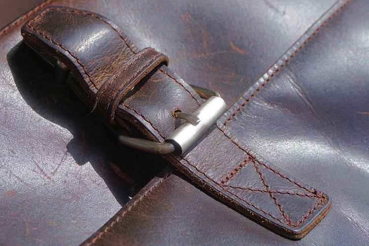 bag, leather, leather case, briefcase, closure, close