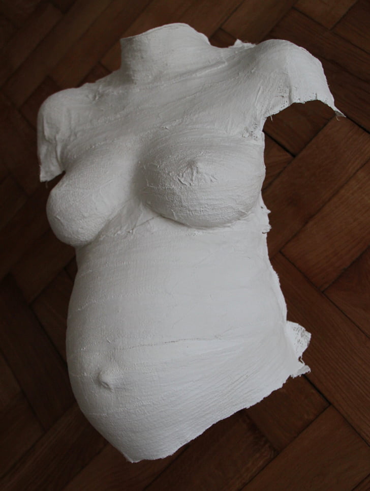 torso, pregnancy, the expectations of the, gypsum, mask, the female body, belly