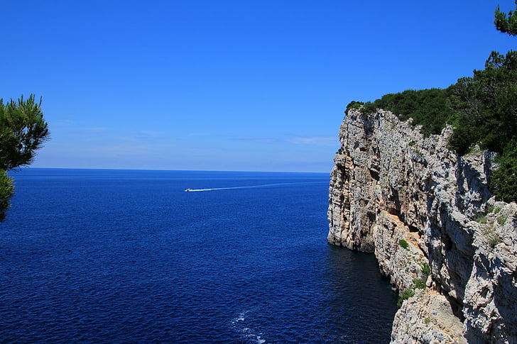 Kroatija, pakrantė, Kornati salos, nacionalinis parkas, mėlyna, jūra, Gamta