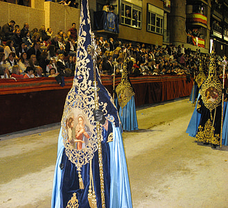 Espanha, Lorca, Semana Santa, penitentes, bordado, desfile