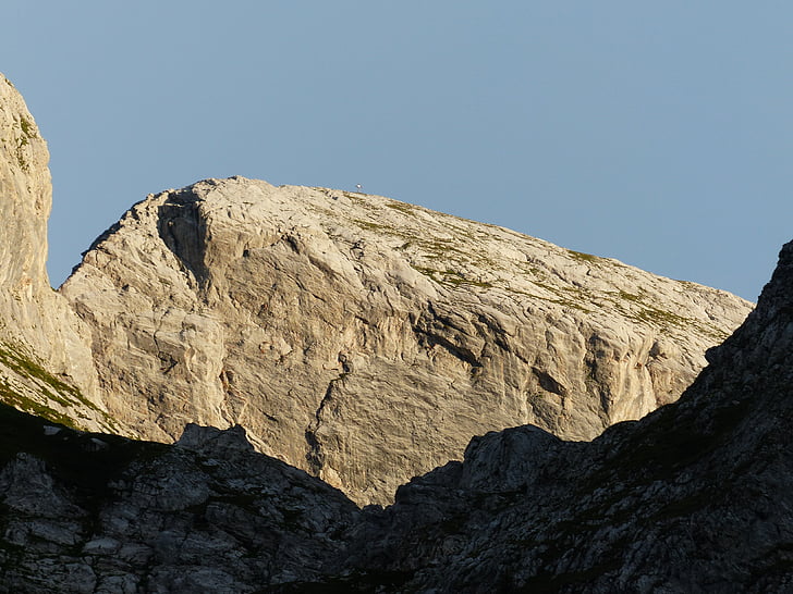 góry, Cima della saline, soli fizjologicznej, Słoneczny, wieczorek słońce, podświetlane, szczyt górski