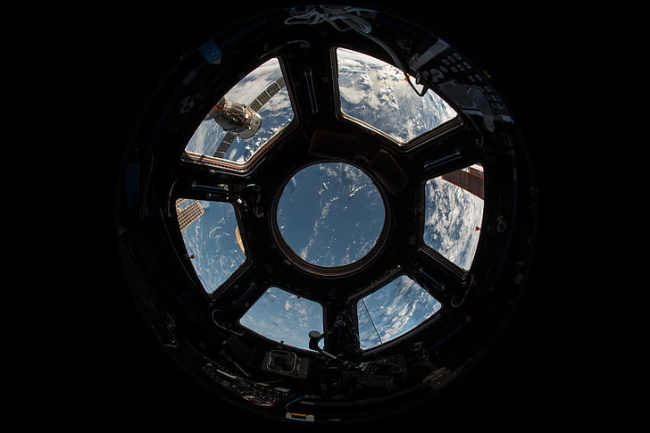 МКС, Прозорец, земята, Международна космическа станция, наблюдателен пост, стъкло, изглед