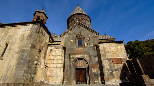 bažnyčia, vienuolynas, durys, įėjimas, portalas, astvatsatsin, Geghard