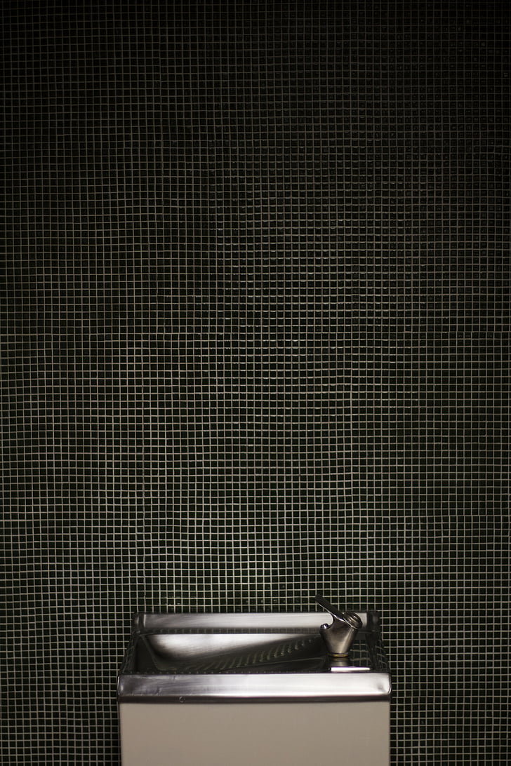 stainless, steel, drinking, fountain, pattern, water, drink