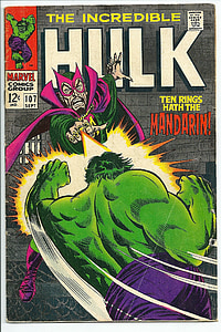 el hulk, libro de historietas, Vintage, arte, obra de arte, retro, cuadro