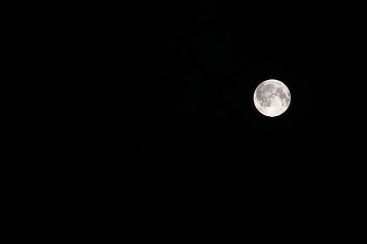 Полная Луна, Луна, ночь, закрыть, Астрономия, Лунный пейзаж, Тьма
