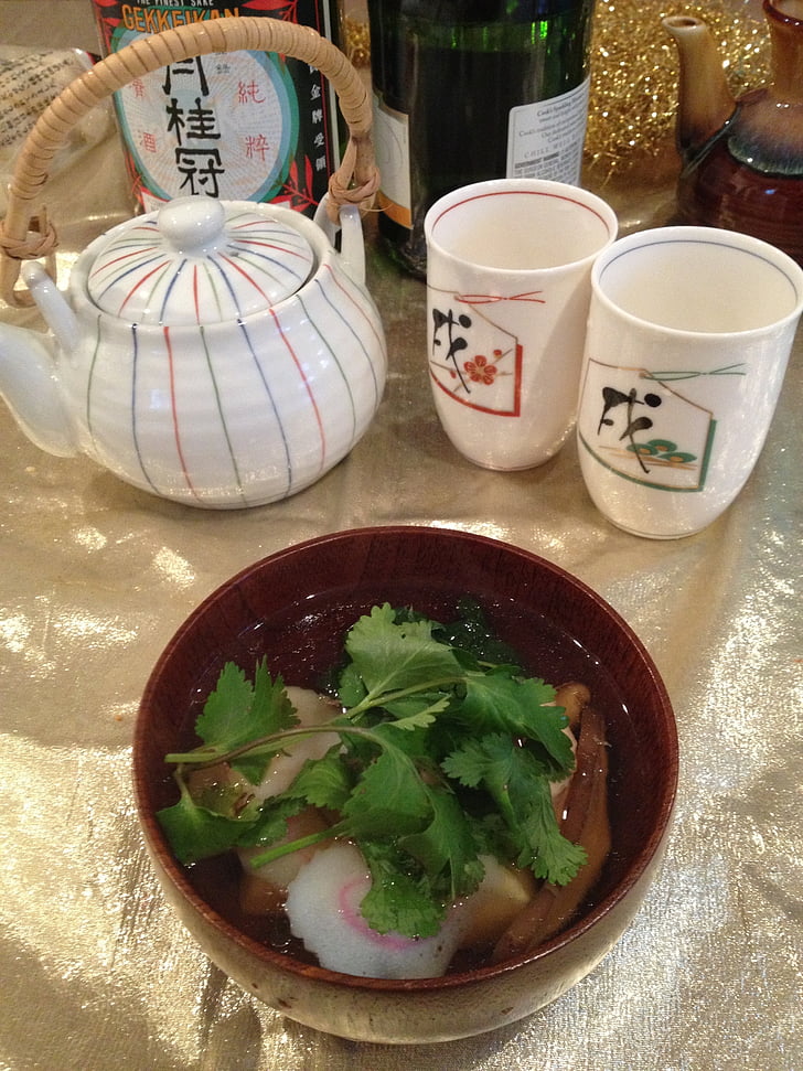 ozoni изобилие, Японски супа, традиционни, готвене, Японски, Mochi, Нова година