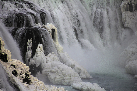 vodopád, ľad, vody, Príroda, za studena, zimné, mrazené