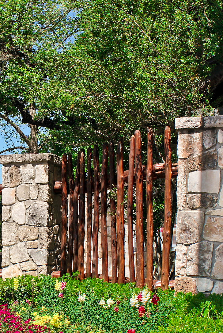 giardino, cancello, Texas
