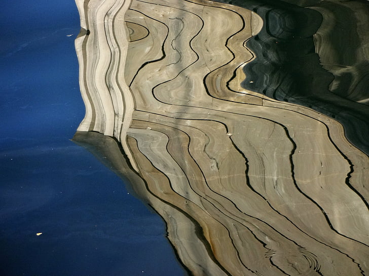 reflexión, agua, mar, espejo, naturaleza, azul, cursos de agua