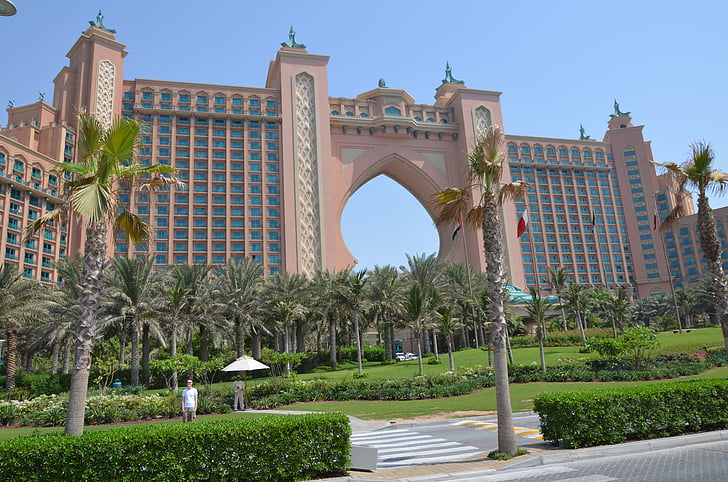 u um e, Dubai, Hotel, o palm Atlantis, férias, arquitetura