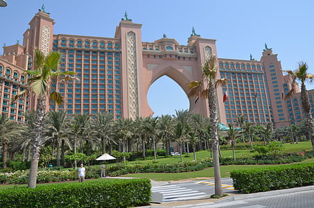 u e, Dubaj, Hotel, Atlantis palm, Dovolenka, Architektúra