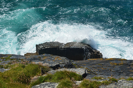 Cornwall, море стороні, хвиля, пляж, води, узбережжя, синій