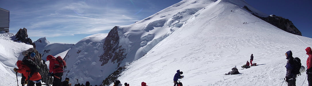 vallot penampungan, Mont blanc, ketinggian, Ski, Ski, Alpen, Gunung