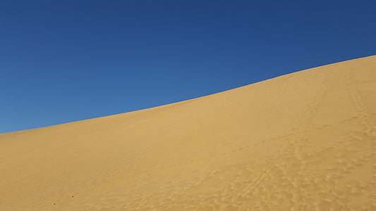 woestijn, Namibië, Duin, blauwe hemel, hemel, natuur, landschap