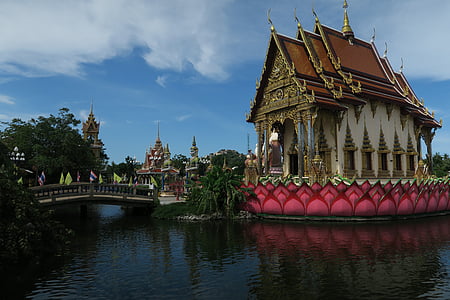 temple, thailand, koh samui, religion