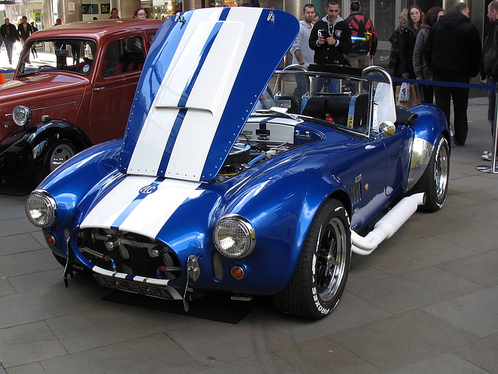 Cobra urheiluauto, urheiluauto, auton, Cobra, sininen, nopeus, auto