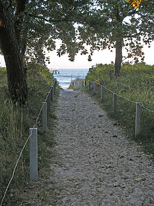 Strandweg, sable, mer, suite, Côte, mer du Nord, mer Baltique