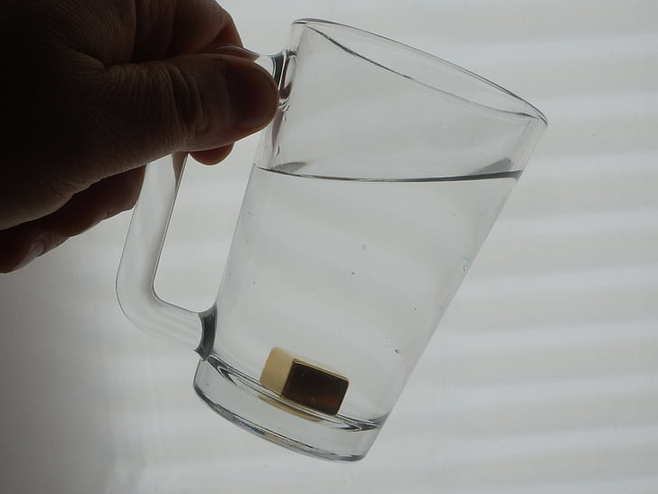 Cup, vatten, dricksvatten, structurizer, glas cup