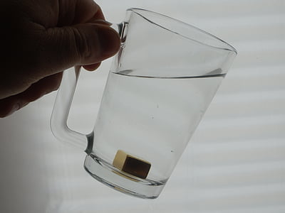Copa, água, água potável, structurizer, copo de vidro