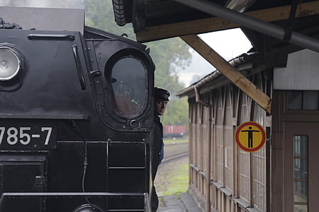 오래 된 기차, 켐 니 츠, 드레스덴, 독일, 기관차, 철도 역, 좁은 계기 철도