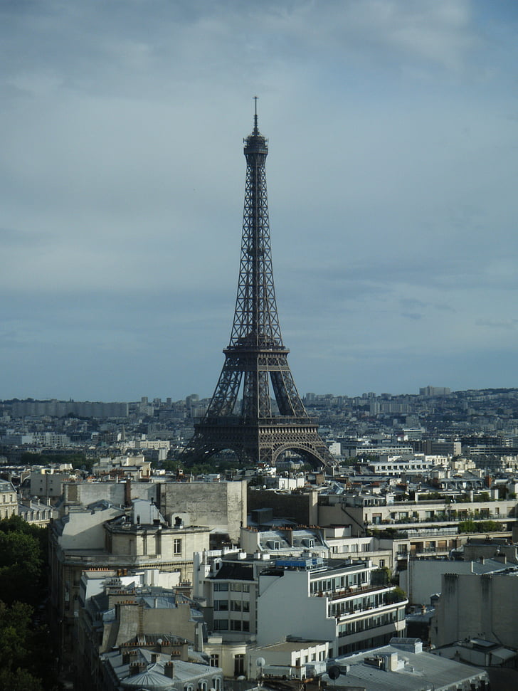 mesto, Panorama, Pariz, Francija, stavb, pogled, arhitektura