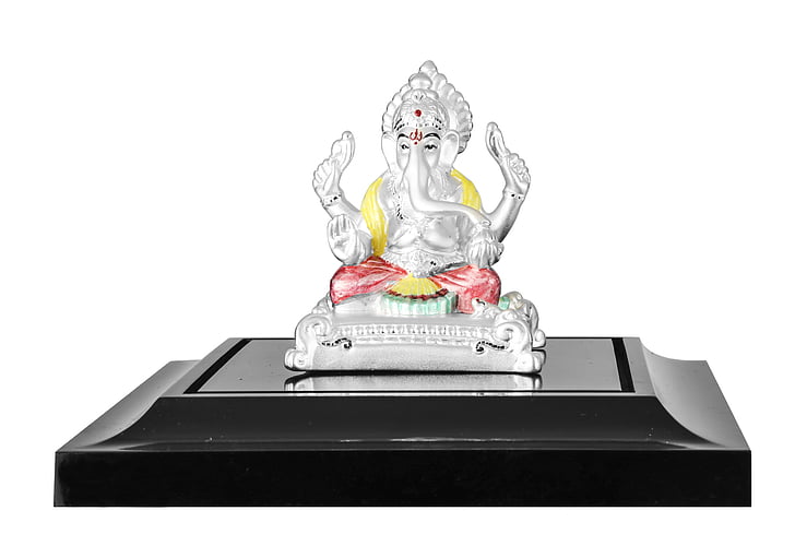 Ganesha, ganaesh, Ganapati, Dieu, Silver, Seigneur, Idol