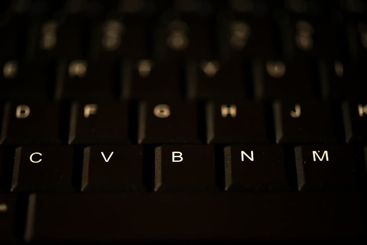 клавіатура, листи, компоненти комп'ютера, спілкування, мова, Технологія, чорний