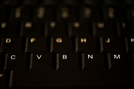 キーボード, 文字, コンピューターのコンポーネント, 通信, 言語, 技術, ブラック